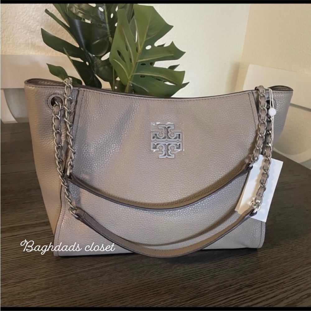 Tory burch britten small slouchy shoulder tote bag - Picture 12 of 14